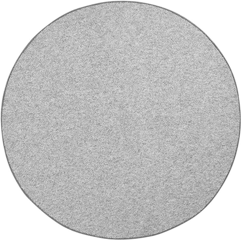 Woll-Optik Teppich Wolly - grau - 133 cm Durchmesser Bild 1