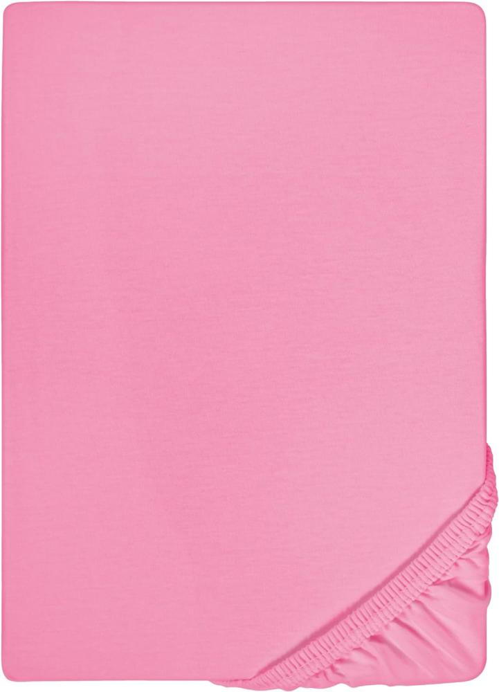 biberna Feinjersey-Spannbetttuch 0077144 pink 1x 90x190 cm - 100x200 cm Bild 1