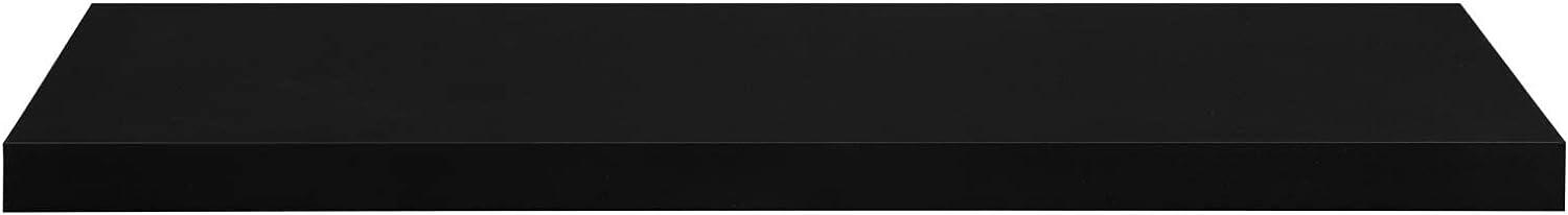 eSituro Wandregal, schwebendes Regal für Wandmontage, Schweberegal Hängeregal Wandbrett im Wohnzimmer Schlafzimmer Küche Badezimmer, schwarz modern, MDF, 120x3,8x22,9 cm Bild 1