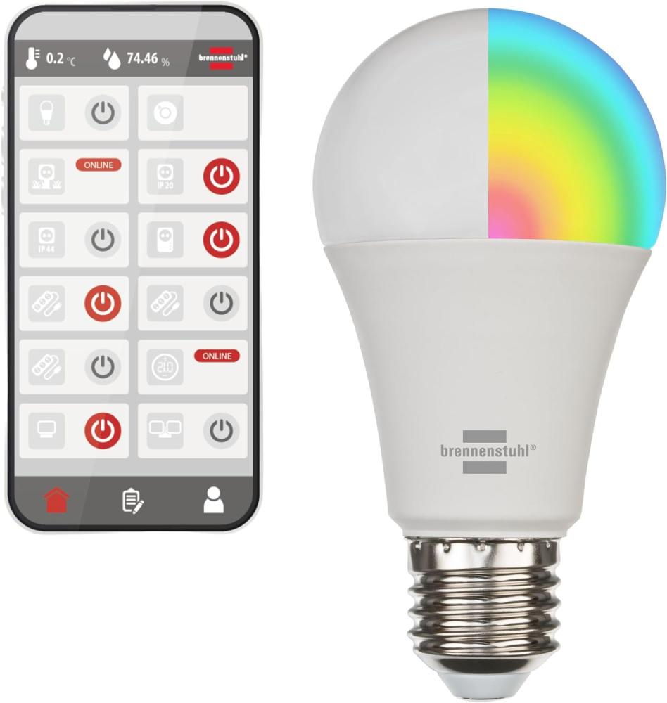 Brennenstuhl Connect Smarte LED Glühbirne SB 800 E27 Leuchtmittel RGBW Farbwe. - Brennenstuhl Bild 1