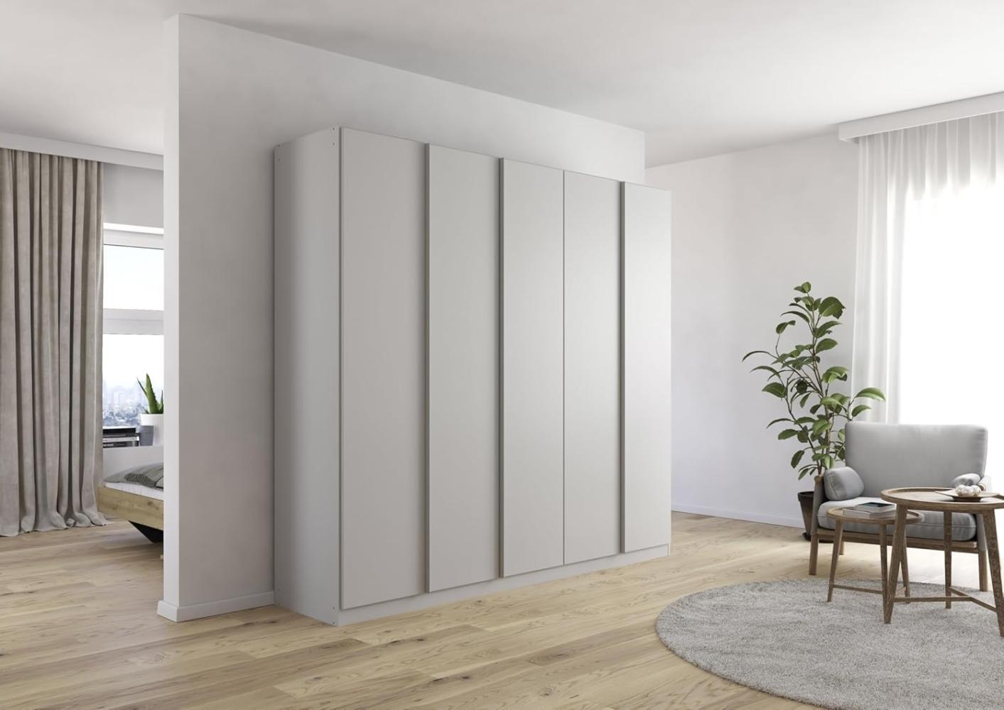 Drehtürenschrank >Modesty< in seidengrau aus Holzwerkstoff - 226x210x54 (BxHxT) Bild 1