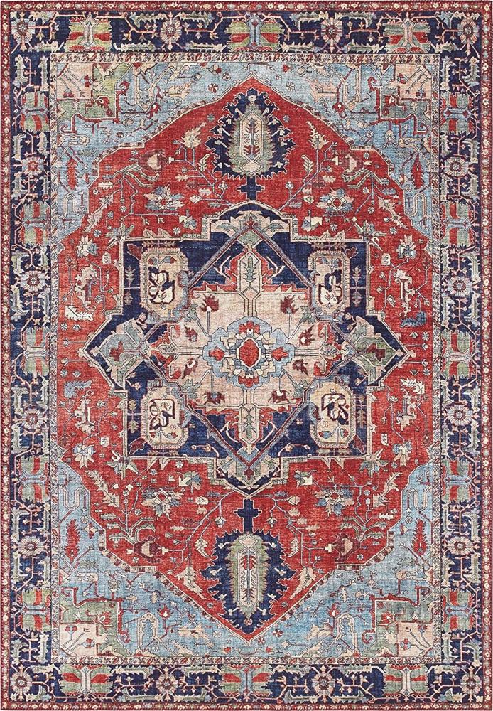 Kurzflor Teppich Hamadan Orientrot 160x230 cm Bild 1