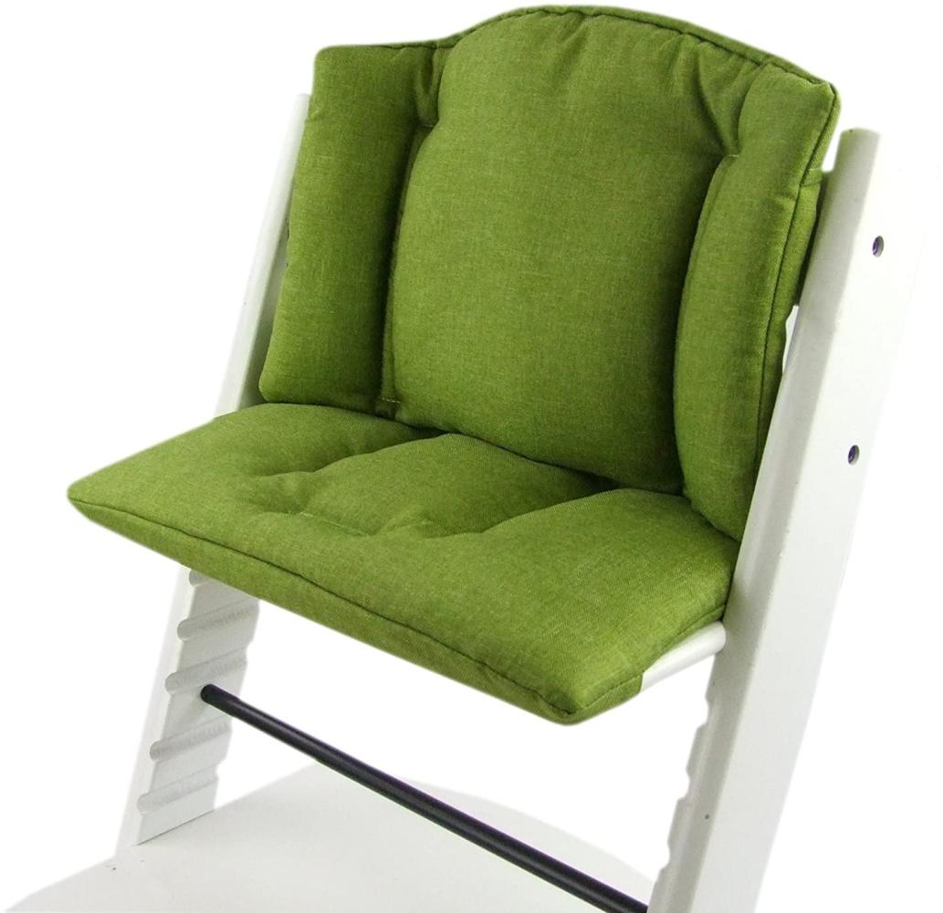 Bambiniwelt Sitzkissen, kompatibel mit Stokke 'Tripp Trapp' Hochstuhl, meliert hellgrün Bild 1