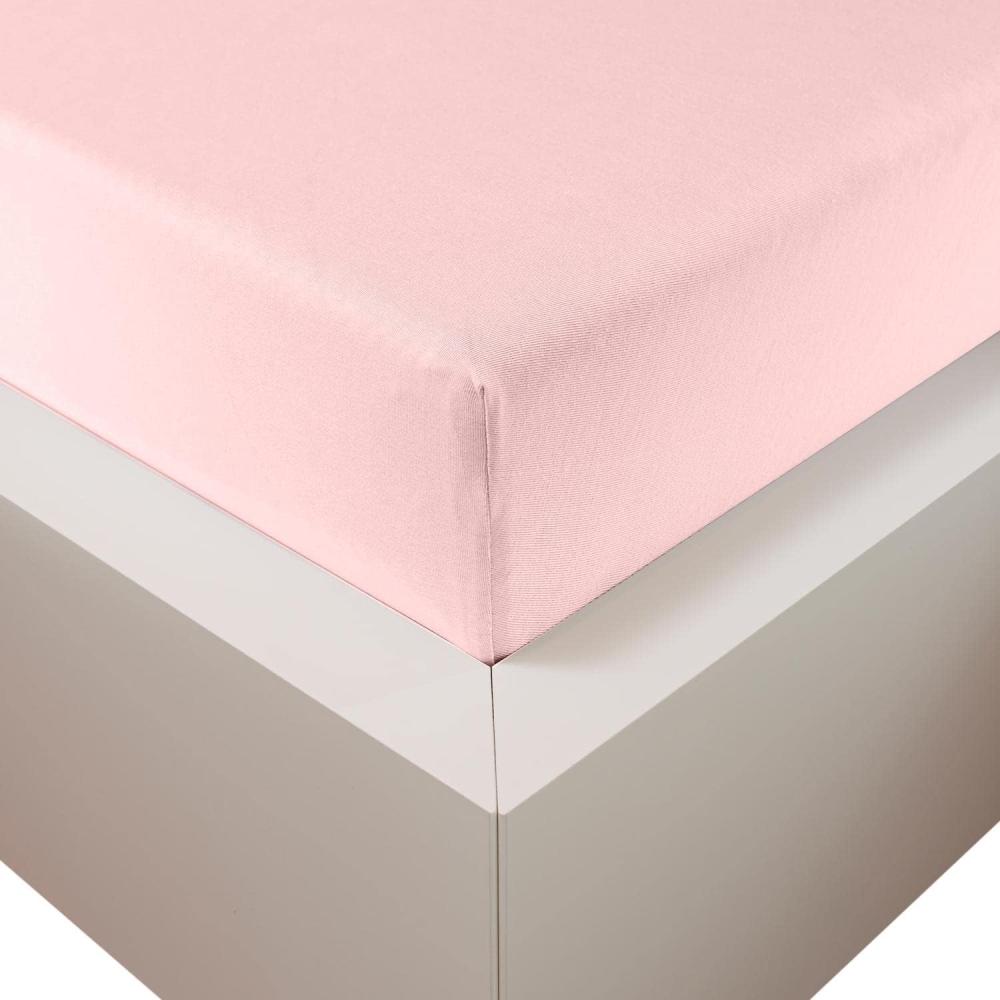 Traumschloss Premium Plus Edel-Jersey Spannbettlaken puder (rosé) 140-160x200-220 Bild 1