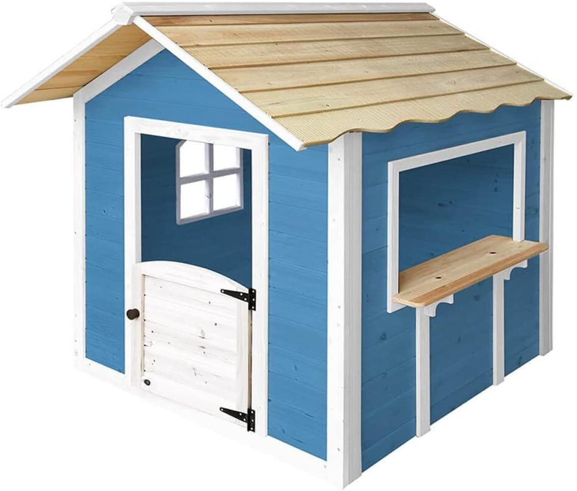 HOME DELUXE 'Spielhaus DER GROßE PALAST', 132,5 x 138 x 118,2 cm, ohne Bank, Holz, blau Bild 1