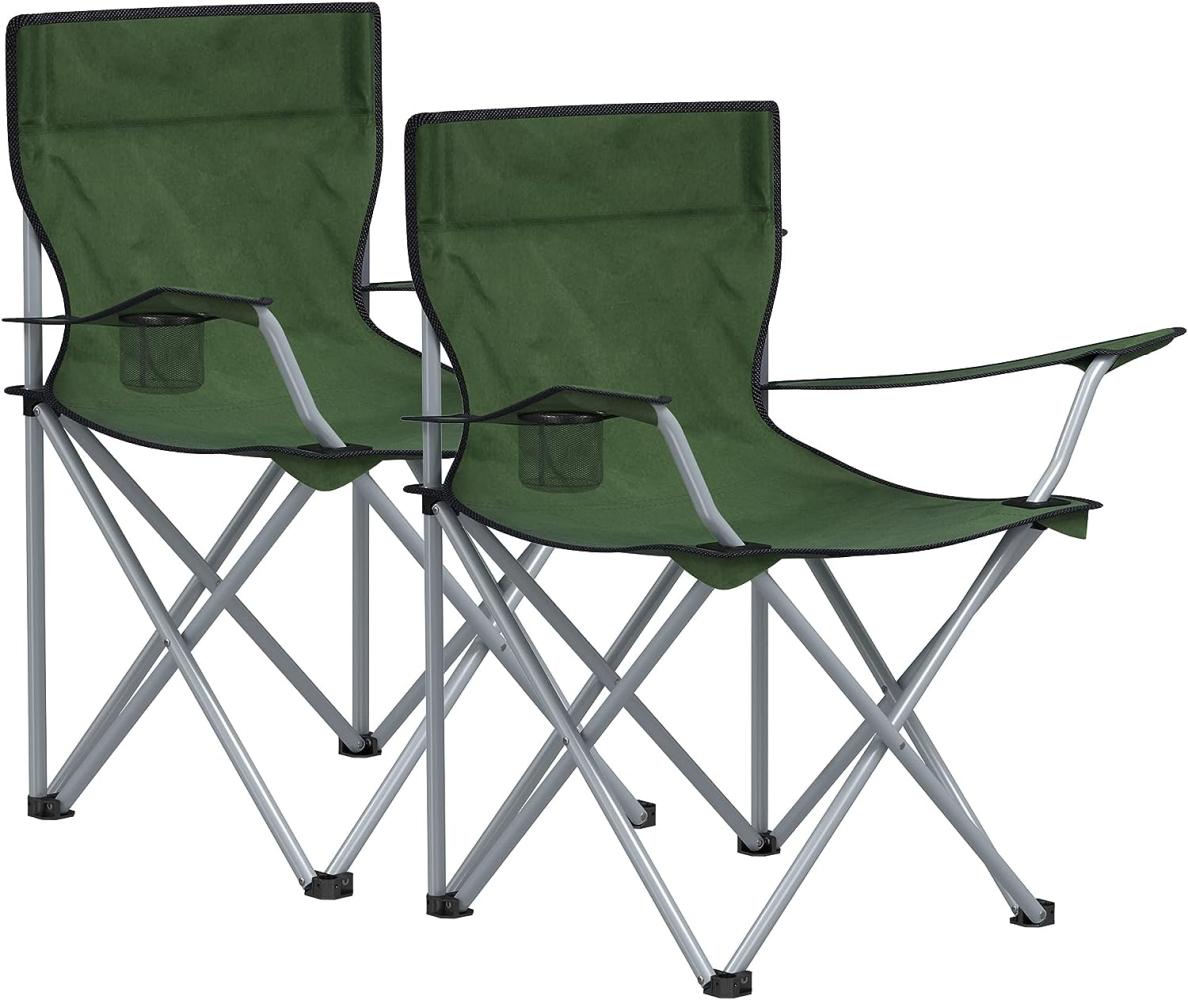 Campingstuhl klappbar, Camping Stuhl, 2er Set, faltbar, bis zu 120 kg belastbar GCB001C01 Bild 1