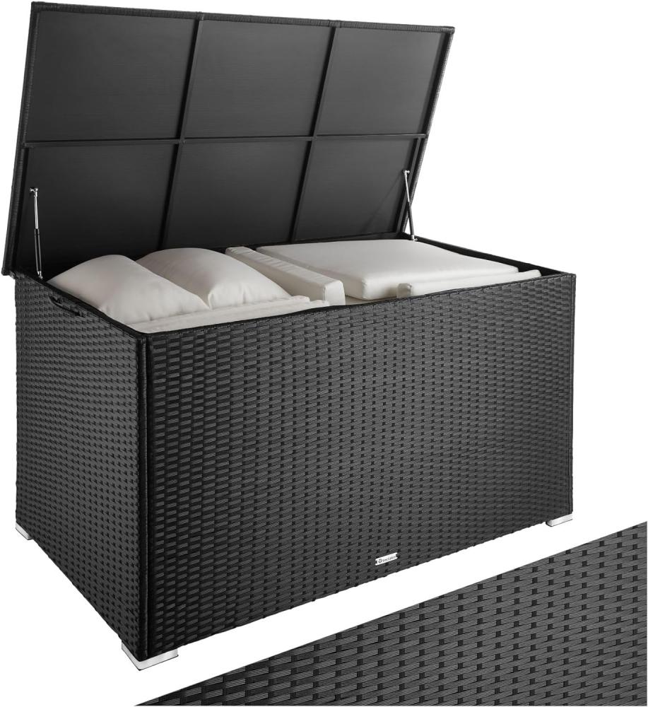 Auflagenbox mit Aluminiumgestell Oslo, 145x82,5x79,5cm schwarz Bild 1