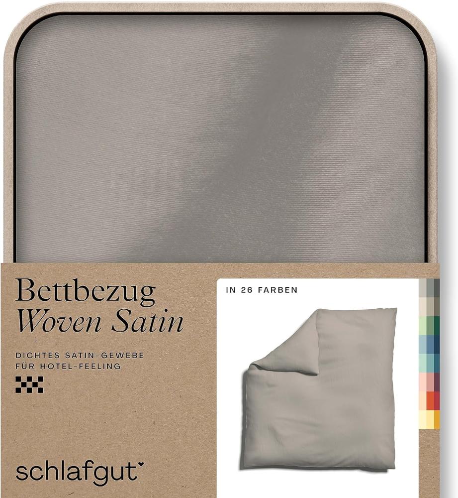 Schlafgut Woven Satin Bettwäsche | Bettbezug einzeln 240x220 cm | sand-mid Bild 1