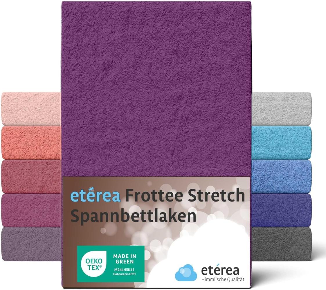 etérea Frottee Spannbettlaken 140x200 - 160x200 cm Pflaume Bild 1