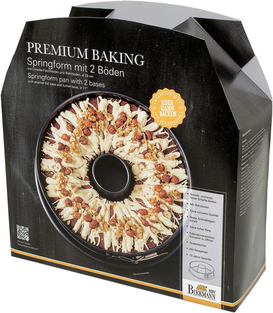 Birkmann Premium Baking Springform mit zwei Böden, Spring Form, Kuchenform, Servierboden, Anithaft, 28 cm, 882041 Bild 1