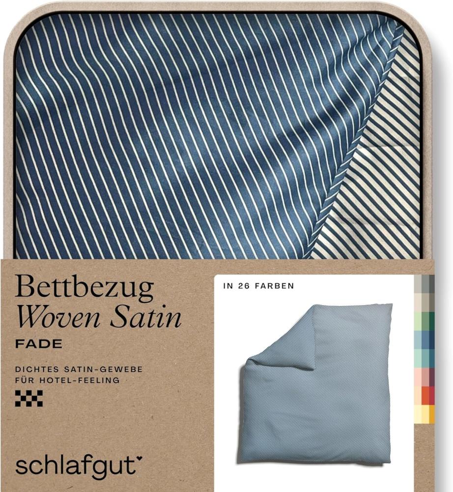 Schlafgut Woven Fade Bettwäsche | Bettbezug einzeln 200x200 cm | grey-light-blue-mid Bild 1