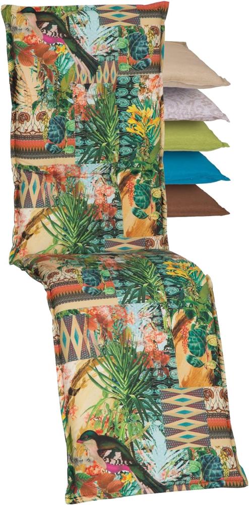 BEO Saumenauflage für Relaxstühle - Texas - Dschungel Print mit Vogel Design BE743 Bild 1