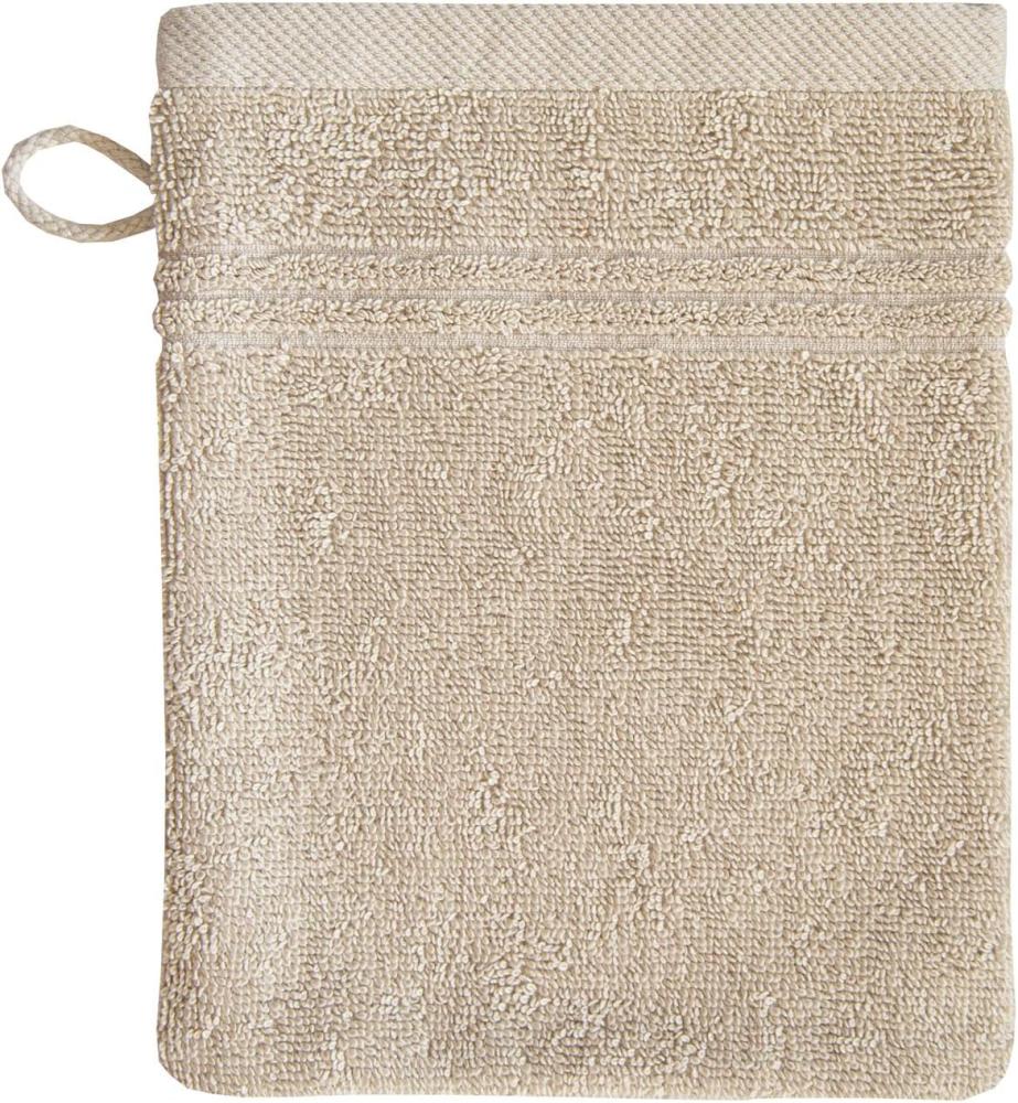 Bio Baumwolle Handtücher - alle Größen & Trendfarben Waschhandschuh, 16x21 cm, stein Bild 1