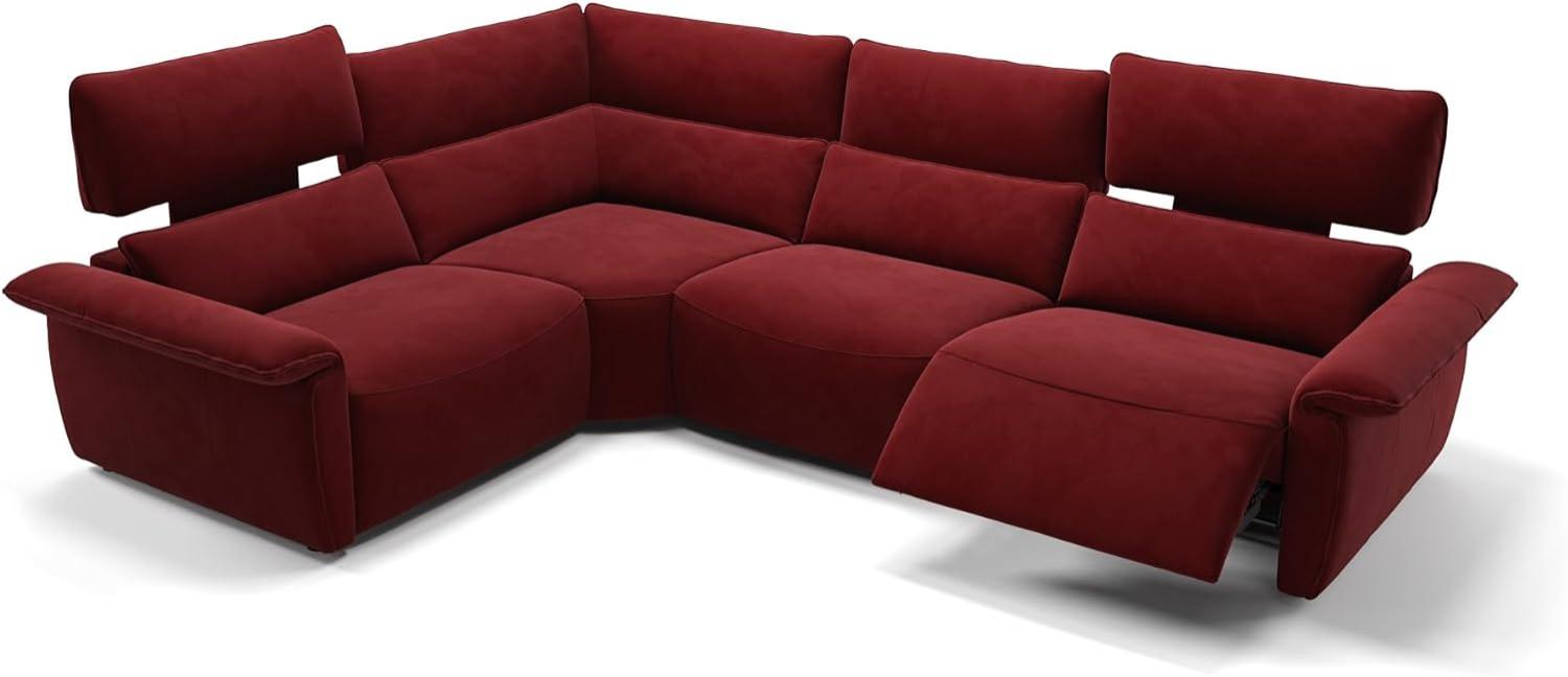 Sofanella Merida Stoffcouch Designersofa verstellbar Sofa in Rot Bild 1