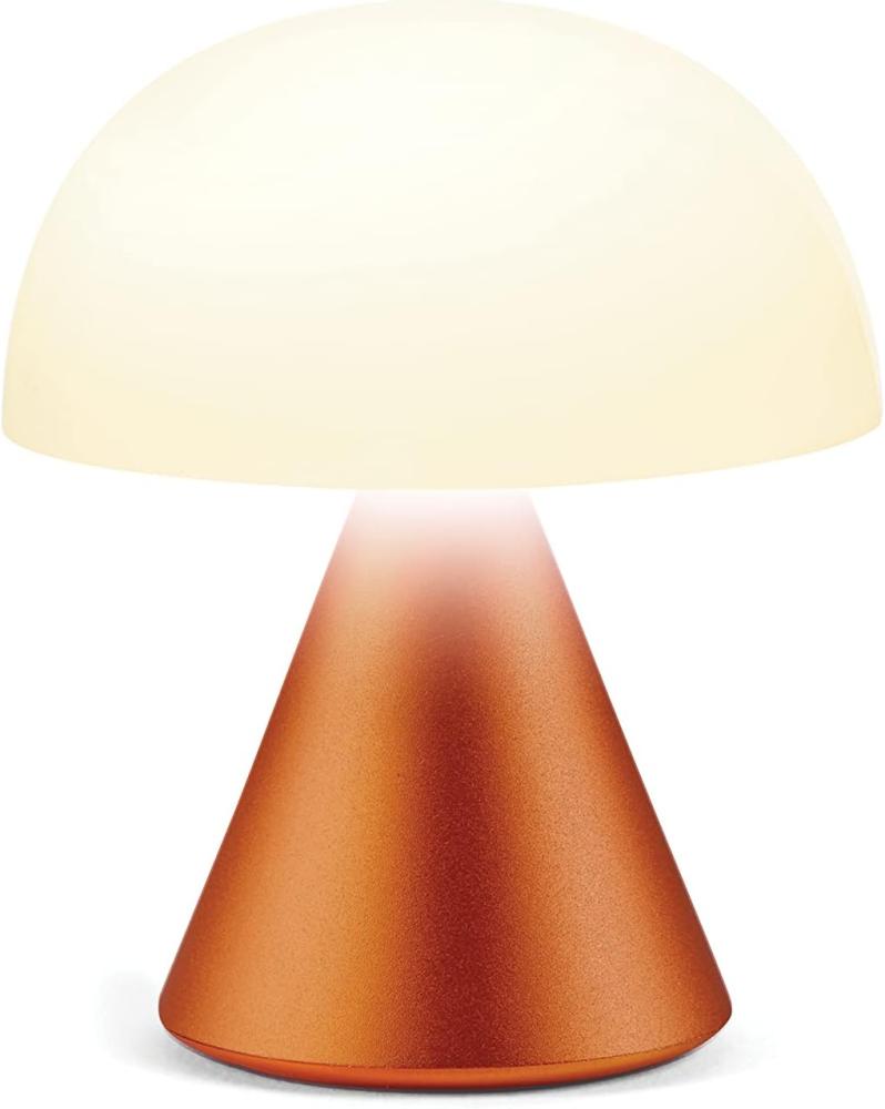 Lexon MINA Mini wiederaufladbare kabellose LED-Tischlampe, für Nachttisch oder Schreibtisch, mit Dimmer, bis zu 12 Stunden Akkulaufzeit - Orange Bild 1