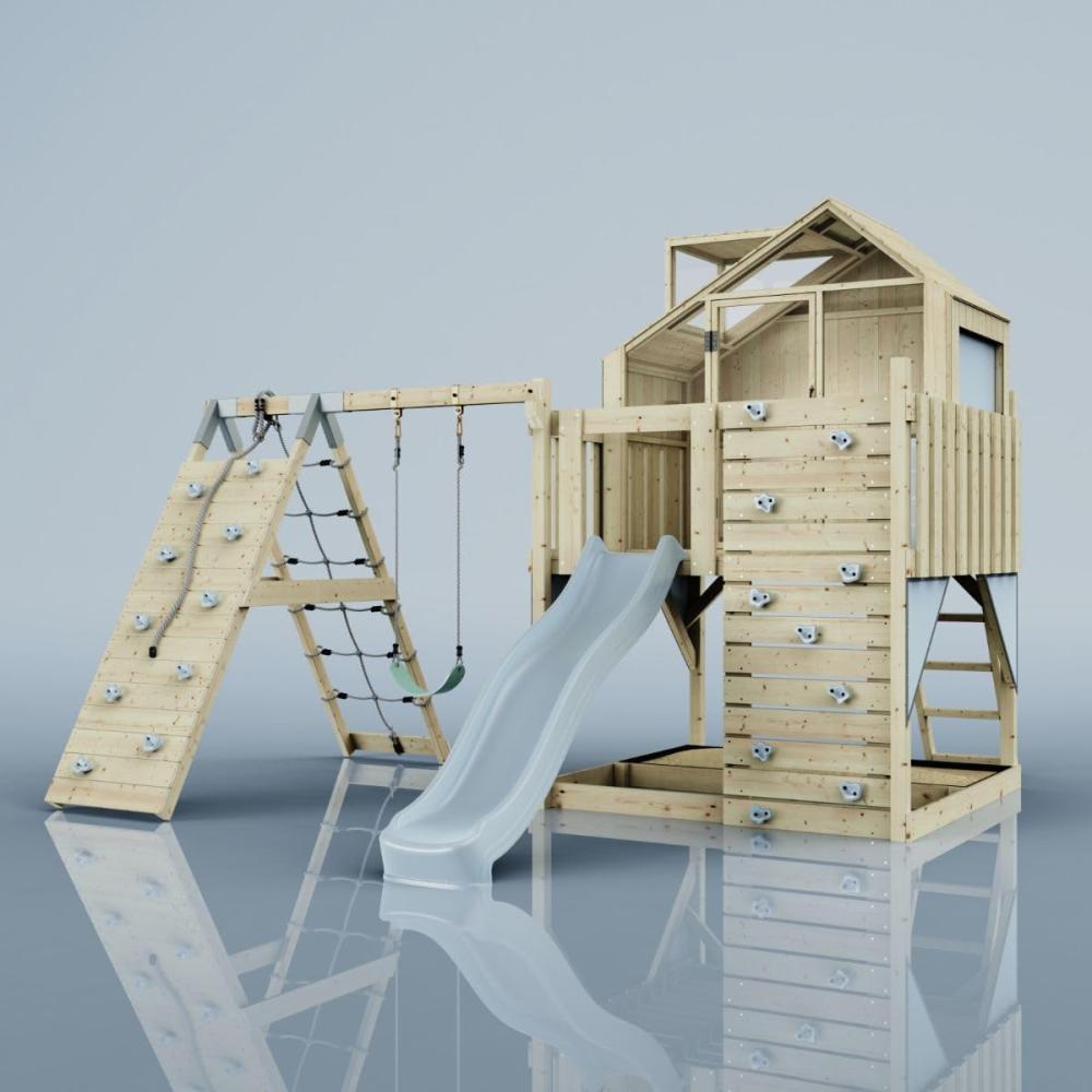 PolarPlay Spielturm Anika aus Holz in Blau Bild 1