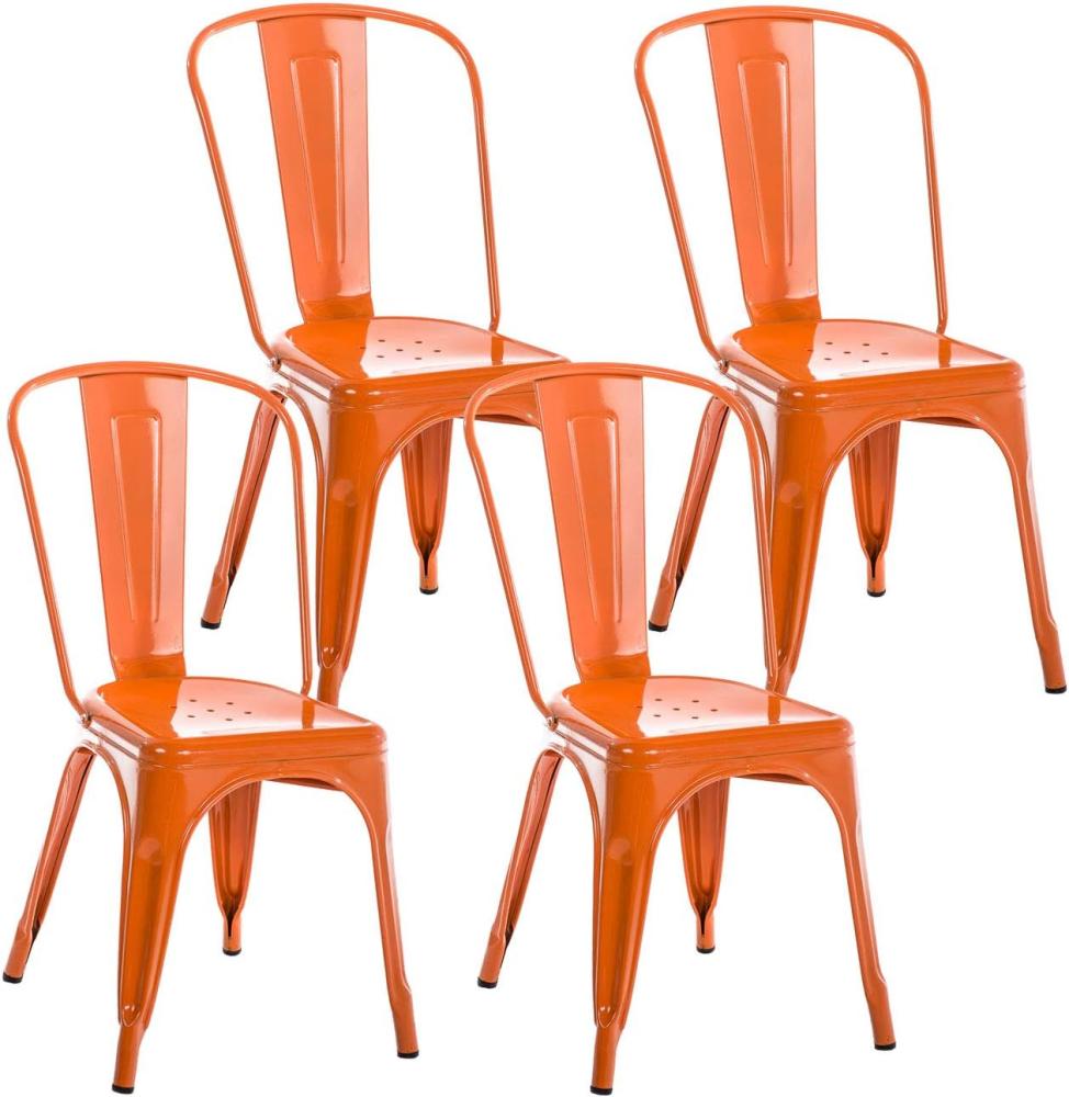 4er Set Stuhl Benedikt, orange Bild 1