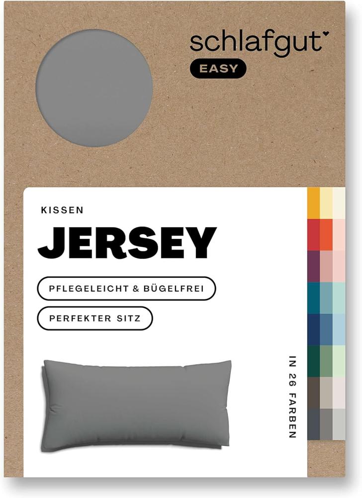 Schlafgut Kissenbezug EASY Jersey | Kissenbezug einzeln 40x80 cm | grey-mid Bild 1