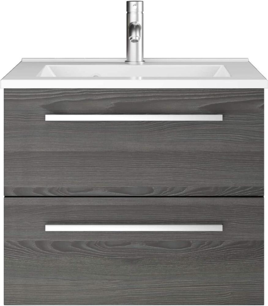 Sieper I Waschtischunterschrank 60 x 50 cm mit Waschtisch, Libato Badezimmermöbel, Badezimmerunterschrank I Pine Schwarz Bild 1