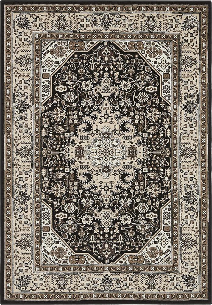 Orientalischer Kurzflor Teppich Skazar Isfahan Creme Braun - 160x230x0,9cm Bild 1