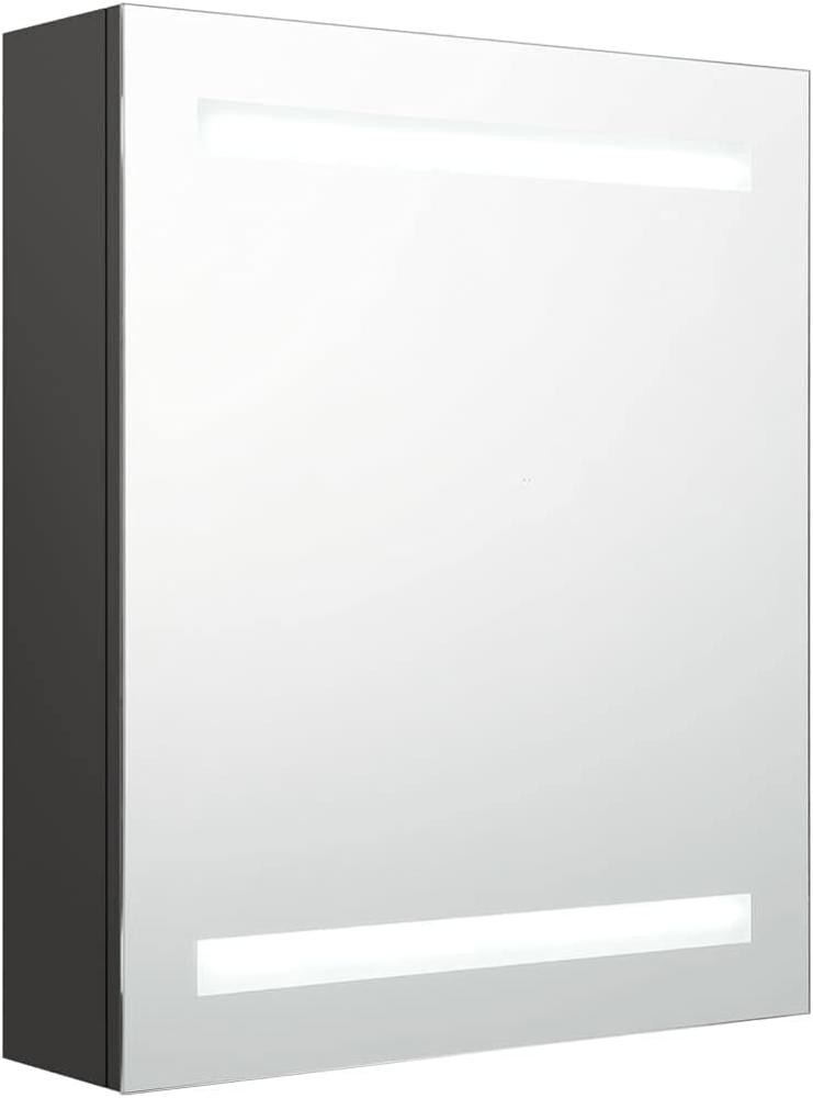 vidaXL LED-Bad-Spiegelschrank Anthrazit 50x14x60 cm Bild 1