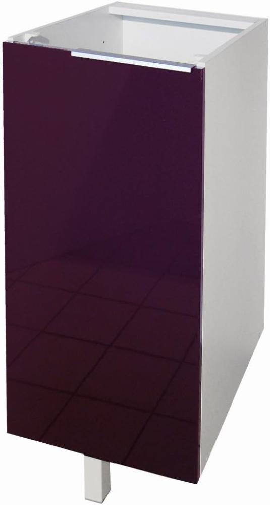 Berlioz Creations CP3BA Unterschrank für Küche mit 1 Tür, in auberginefarbenem Hochglanz, 30 x 52 x 83 cm, 100 Prozent französische Herstellung Bild 1