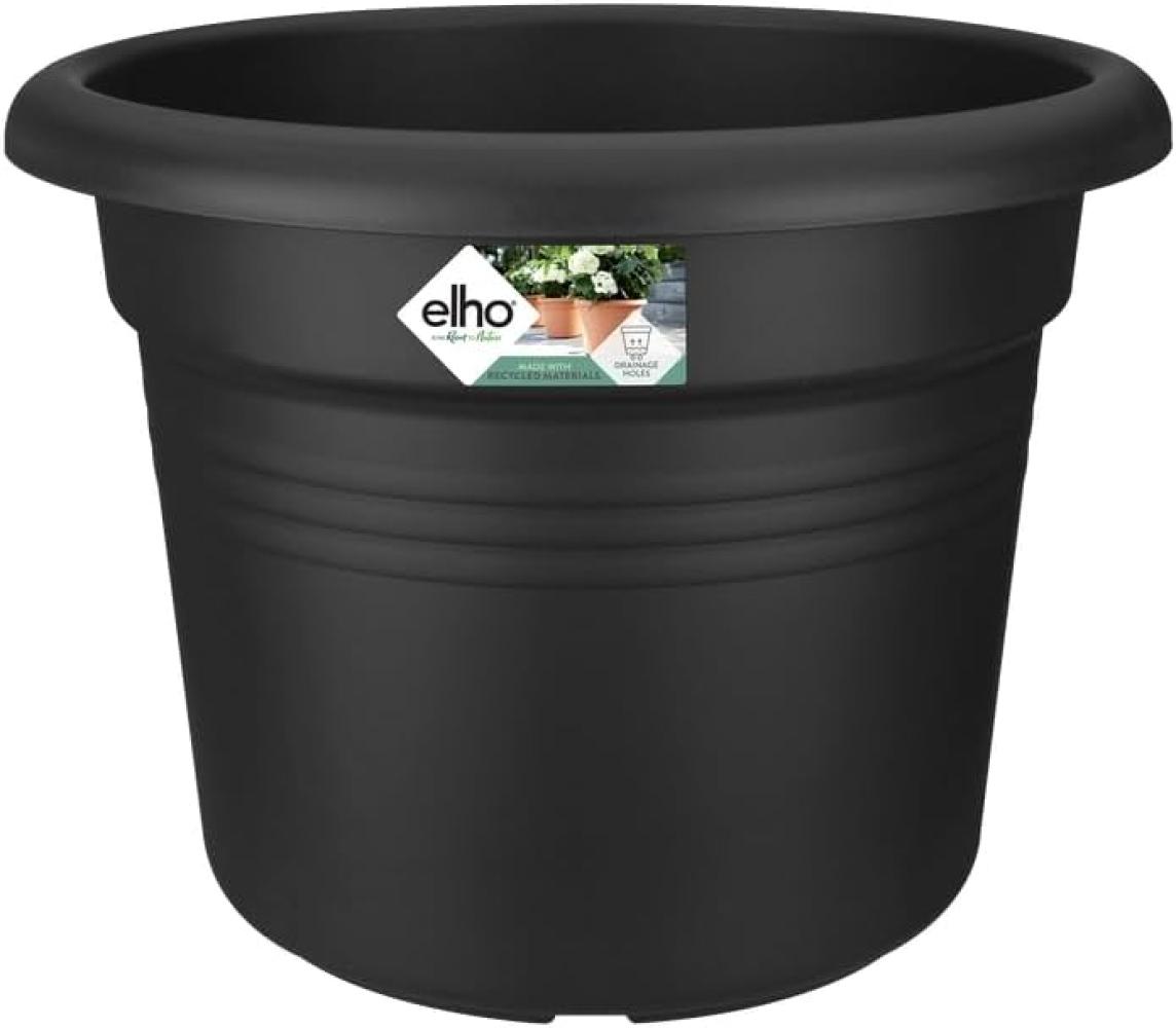 elho Green Basics Cilinder 30 - Blumentopf für Außen - Ø 29. 5 x H 22. 4 cm - Schwarz/Living Schwarz Bild 1