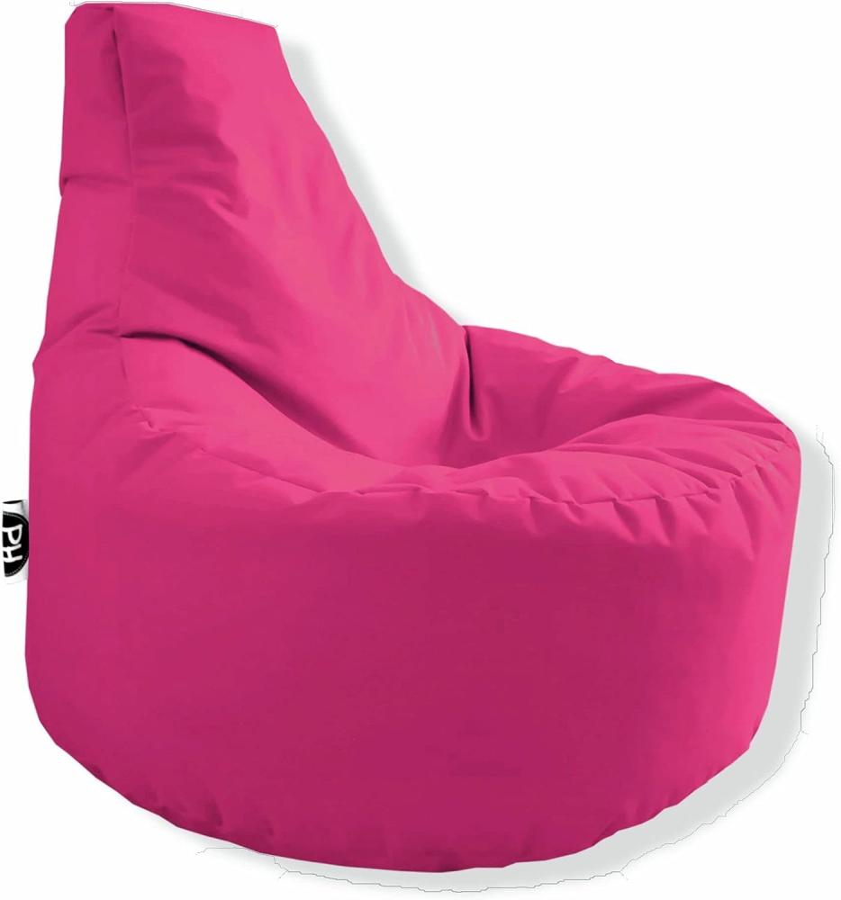 Patchhome Gamer Kissen Lounge Kissen Sitzsack Sessel Sitzkissen In & Outdoor geeignet fertig befüllt | Rosa- Ø 75cm x Höhe 80cm - in 2 Größen und 25 Farben Bild 1