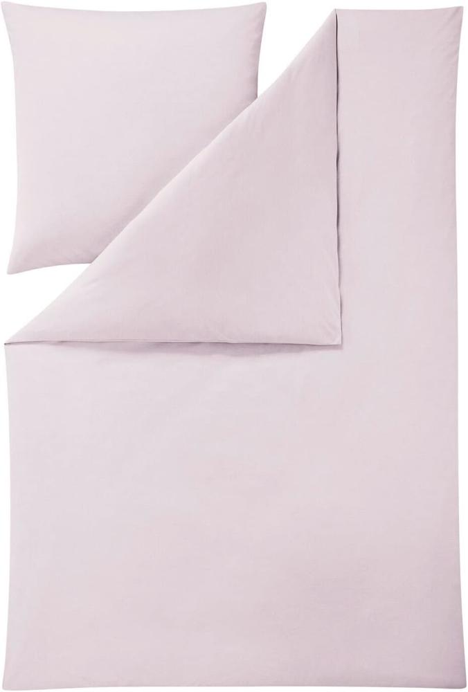 Estella Mako Interlock Jersey Bettwäsche Uni Takoma | Kissenbezug einzeln 40x80 cm | rosenholz Bild 1