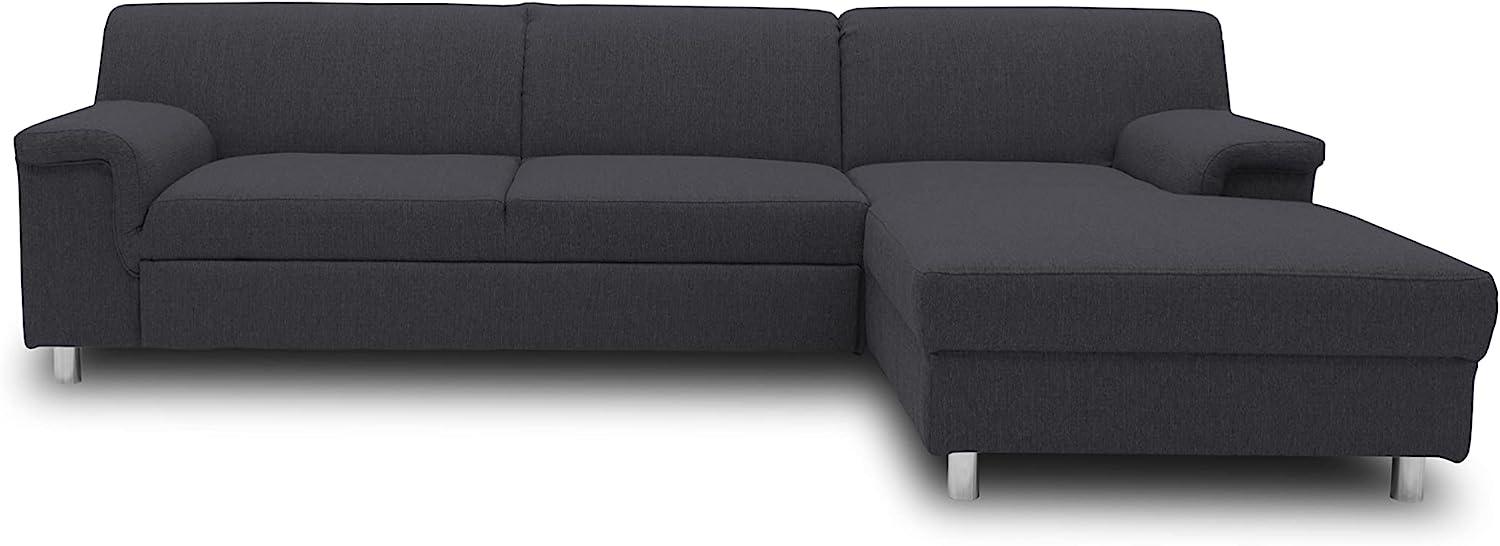 DOMO Collection Junin Ecksofa, Sofa in L-Form, Couch Polsterecke, Moderne Eckcouch, Schlamm, 251 x 150 cm Bild 1