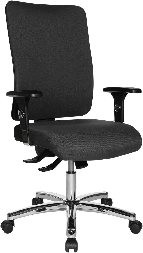 Topstar Open X (P) chrom ergonomischer Bürostuhl, Schreibtischstuhl, Stoffbezug, anthrazit Bild 1