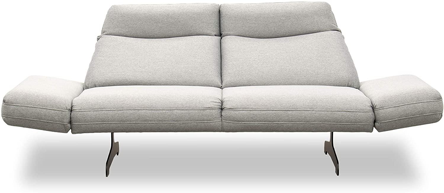 DOMO Collection Sofa Arezzo, elegante Designer Couch mit Relaxfunktion, 2er Polster, 2,5-Sitzer, grau, 239x99x94 Bild 1