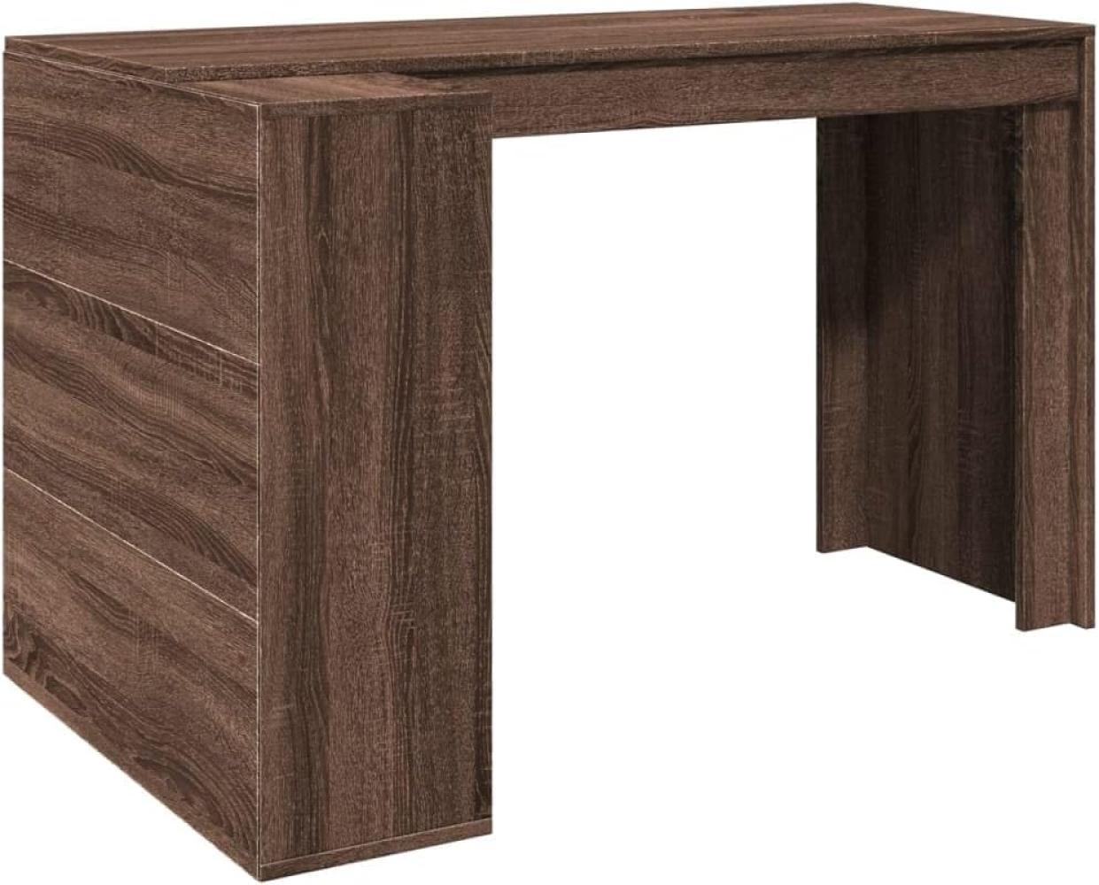 Schreibtisch Braun Eichen-Optik 123,5x73,5x75 cm Holzwerkstoff 847988 Bild 1