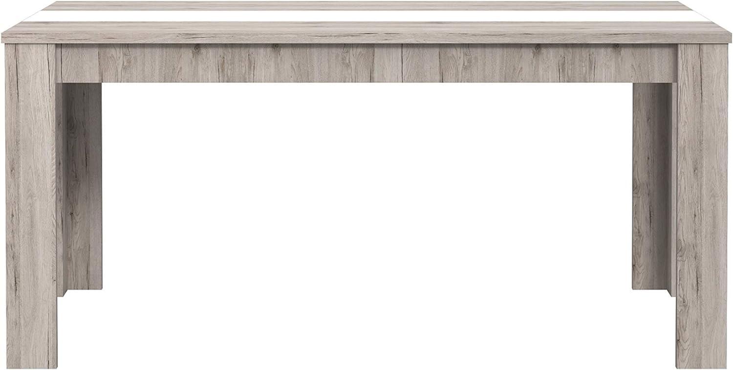 FORTE Dining Tables Esstisch, Holzwerkstoff, Betonoptik Lichtgrau, 90 x 160 x 74,7 cm Bild 1