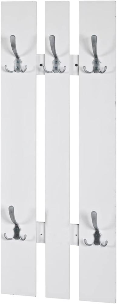 Haku Möbel 15306 Wandgarderobe, weiß/edelstahloptik, 9 x 45 x 100 cm Bild 1