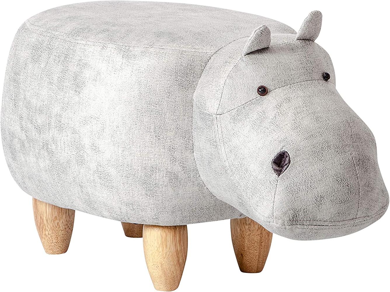 Kinderhocker Nildpferd/Hippo weiß Bild 1