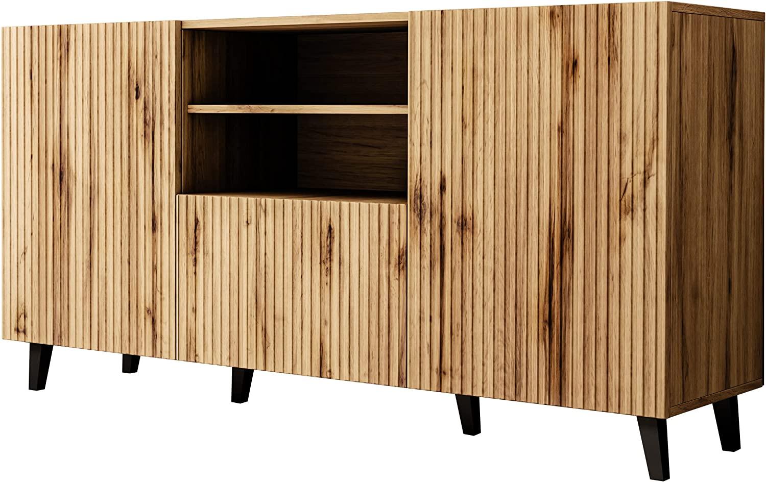 'Vailbo' Kommode mit einer Schublade und zwei Türen, Holz Wotan, 151 x 83 x 40 cm Bild 1