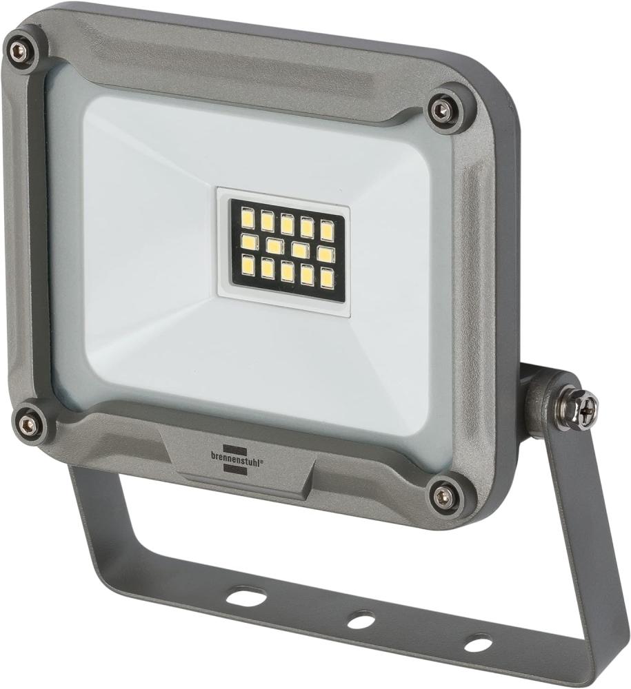 Brennenstuhl LED Strahler JARO 1050 / LED-Leuchte für außen (LED-Außenstrahler zur Wandmontage, LED-Fluter 10W aus Aluminium, IP65), Grau Bild 1