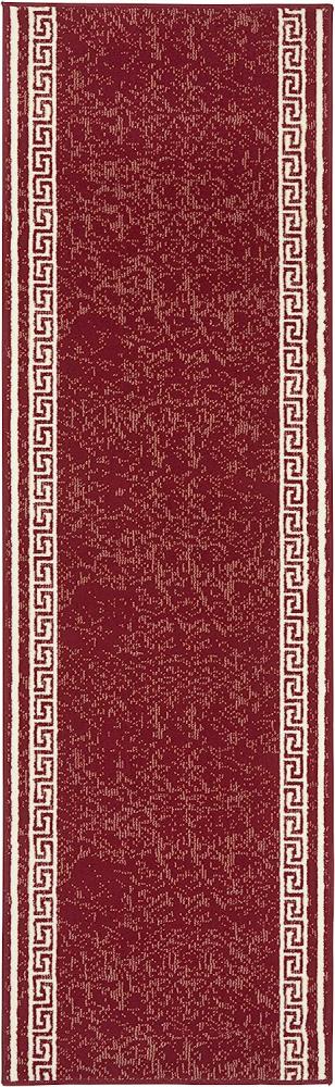 Kurzflor Teppich Läufer Casa Rot - 80x400x0,9cm Bild 1