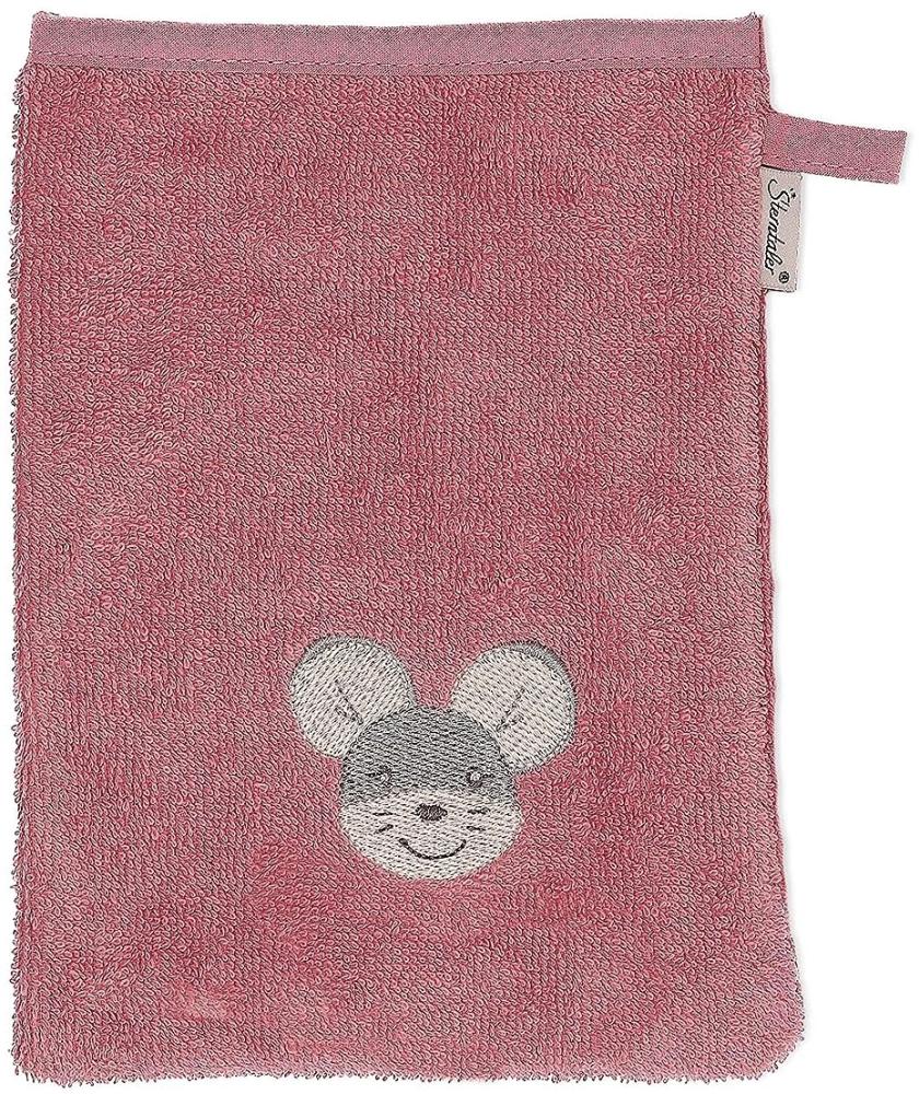 Sterntaler Baby Mädchen Waschhandschuh Baby GOTS 3-er Pack Waschhandschuhe Mabel - Waschlappen Kinder, Babywaschlappen, mit Mausmotiv - Bio - rosa Bild 1