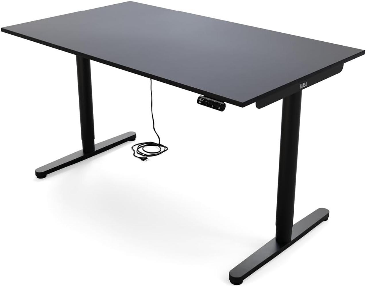 Yaasa Desk Essential Elektrisch höhenverstellbarer Schreibtisch, 140 x 80 cm, Anthrazit Bild 1