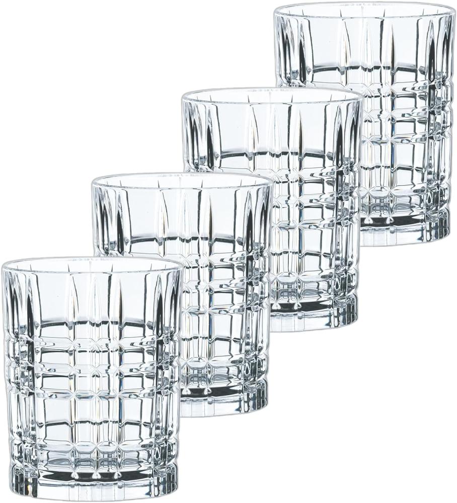 Nachtmann Square Whiskey, 4er Set, Whiskyglas, Whiskybecher, Trinkglas, Kristallglas, 345 ml, 101050 Bild 1