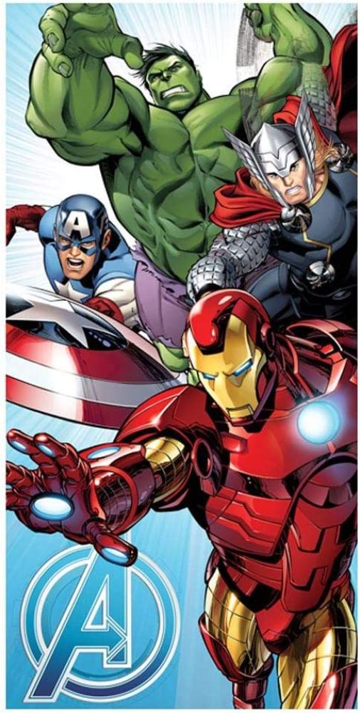 Marvel Avengers Hulk IronMan Thor Strandtuch XL 70x140cm Bild 1