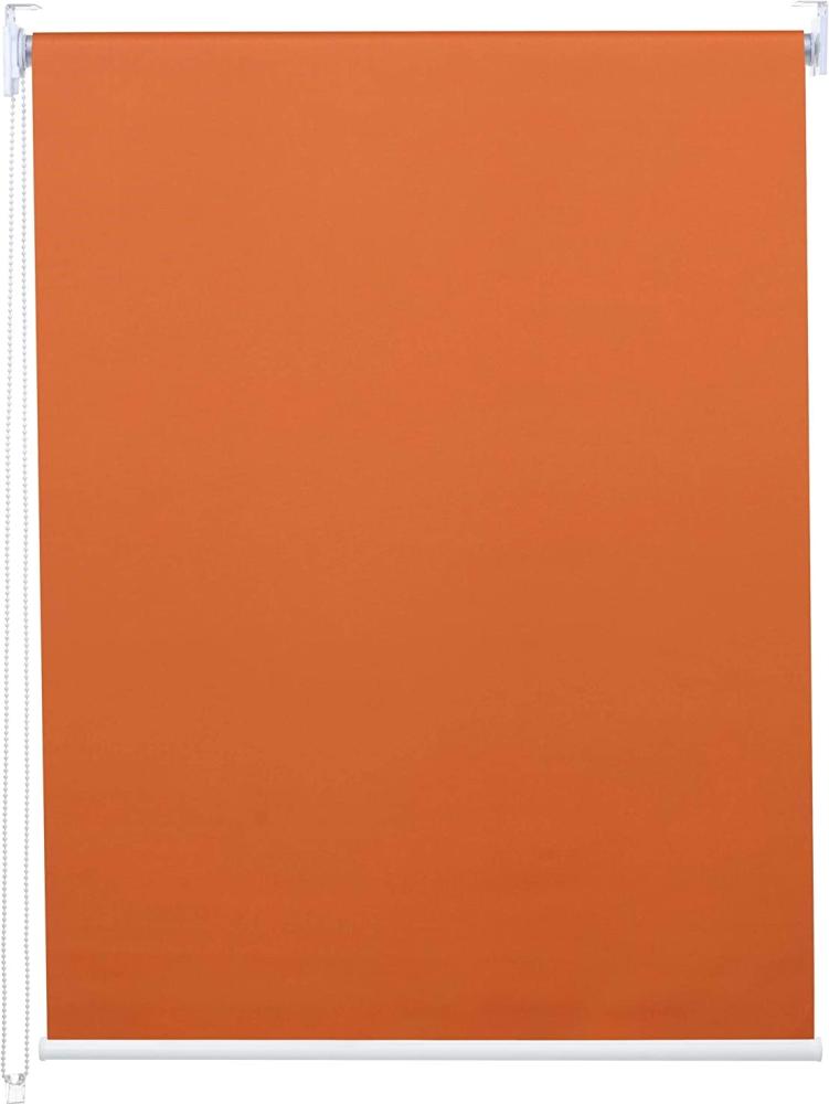 Rollo HWC-D52, Fensterrollo Seitenzugrollo Jalousie, 70x160cm Sonnenschutz Verdunkelung blickdicht ~ orange Bild 1