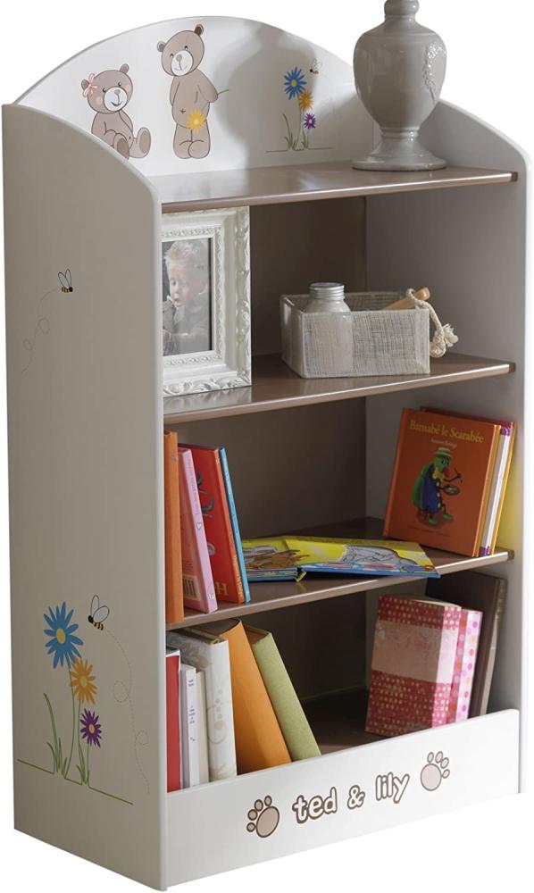 Demeyere 234548 Bücherregal Ted und Lily für Kinderzimmer 60 x 100 x 30 cm, beige / chocolate Bild 1