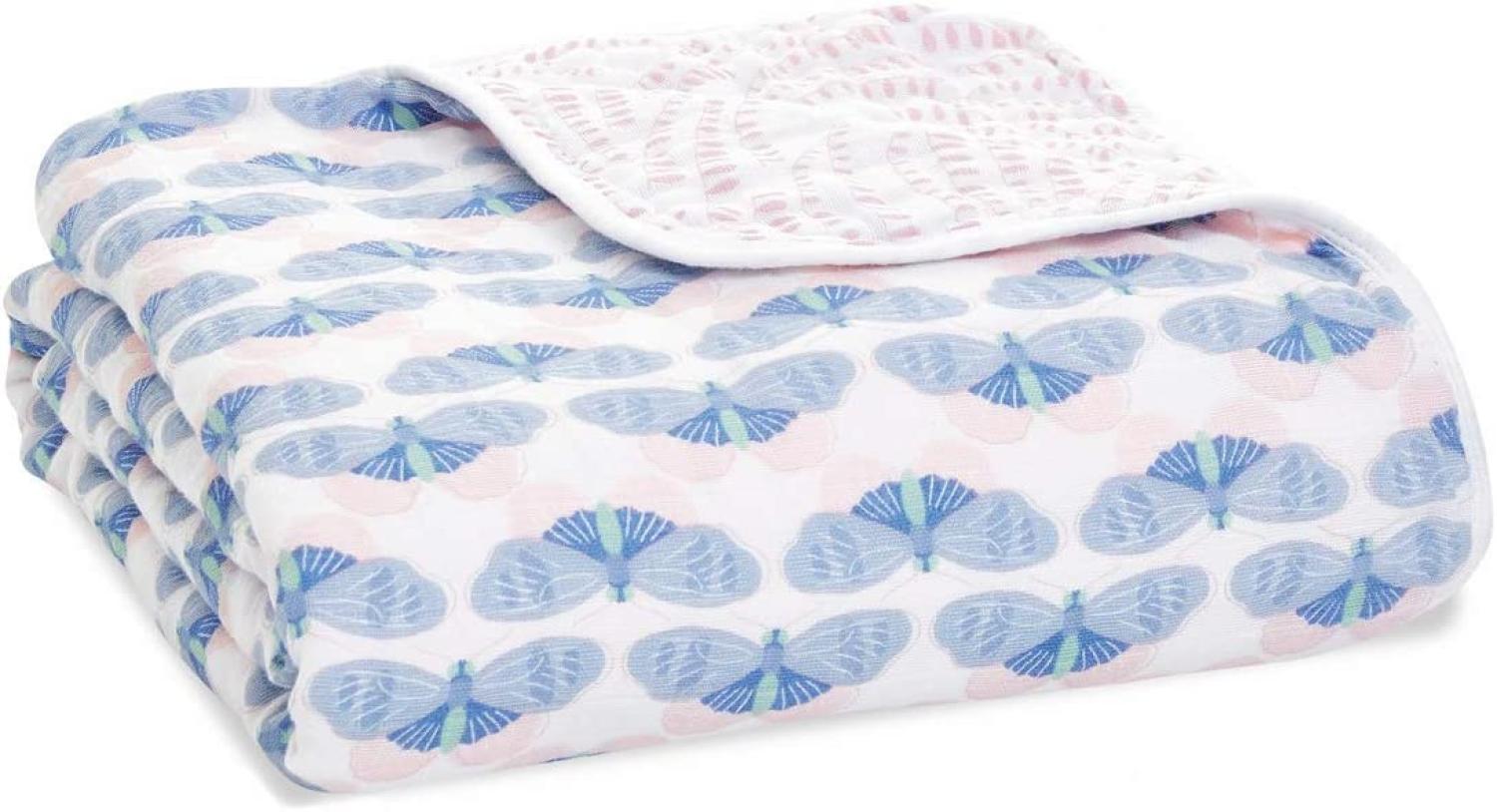 aden + anais Dream Blanket, Weiche und warme Decke für Neugeborene und Kleinkinder, Babydecke für Mädchen & Jungen, 4 Lagen aus 100% Baumwoll-Musselin, 120x120cm, Deco Bild 1