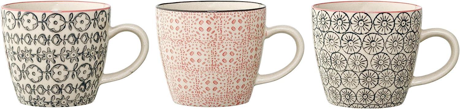 Bloomingville Cécile Tassen 3er Set 220ml Keramik Kaffeetassen Teetassen skandinavisches Design Bild 1