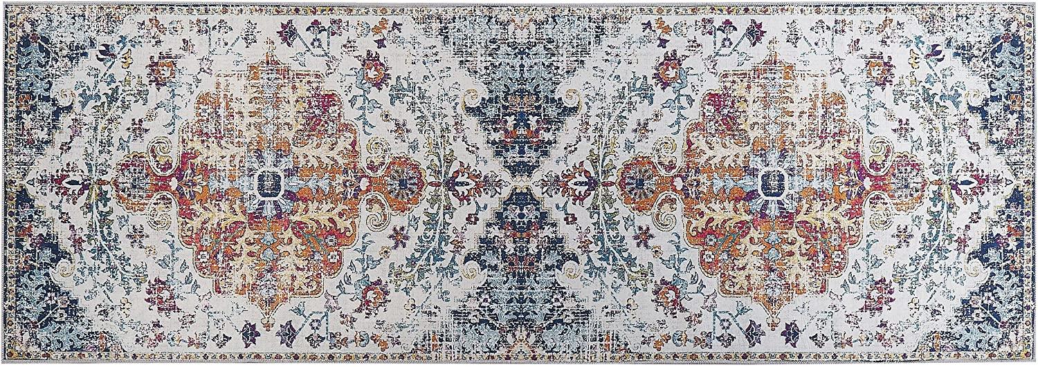 Teppich mehrfarbig orientalisches Muster 70 x 200 cm Kurzflor ENAYAM Bild 1