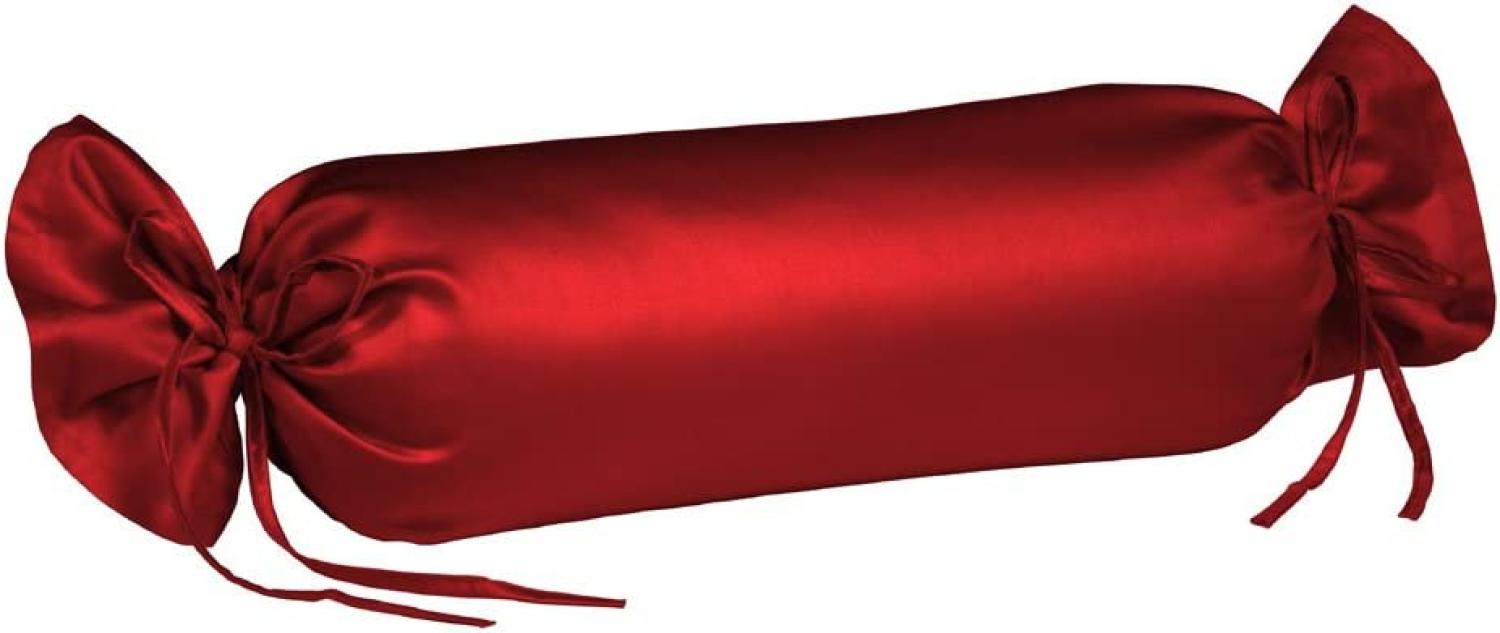 Fleuresse Interlock-Jersey-Nackerollenbezug uni colours bordeaux 4580 Größe 40x15 cm Bild 1