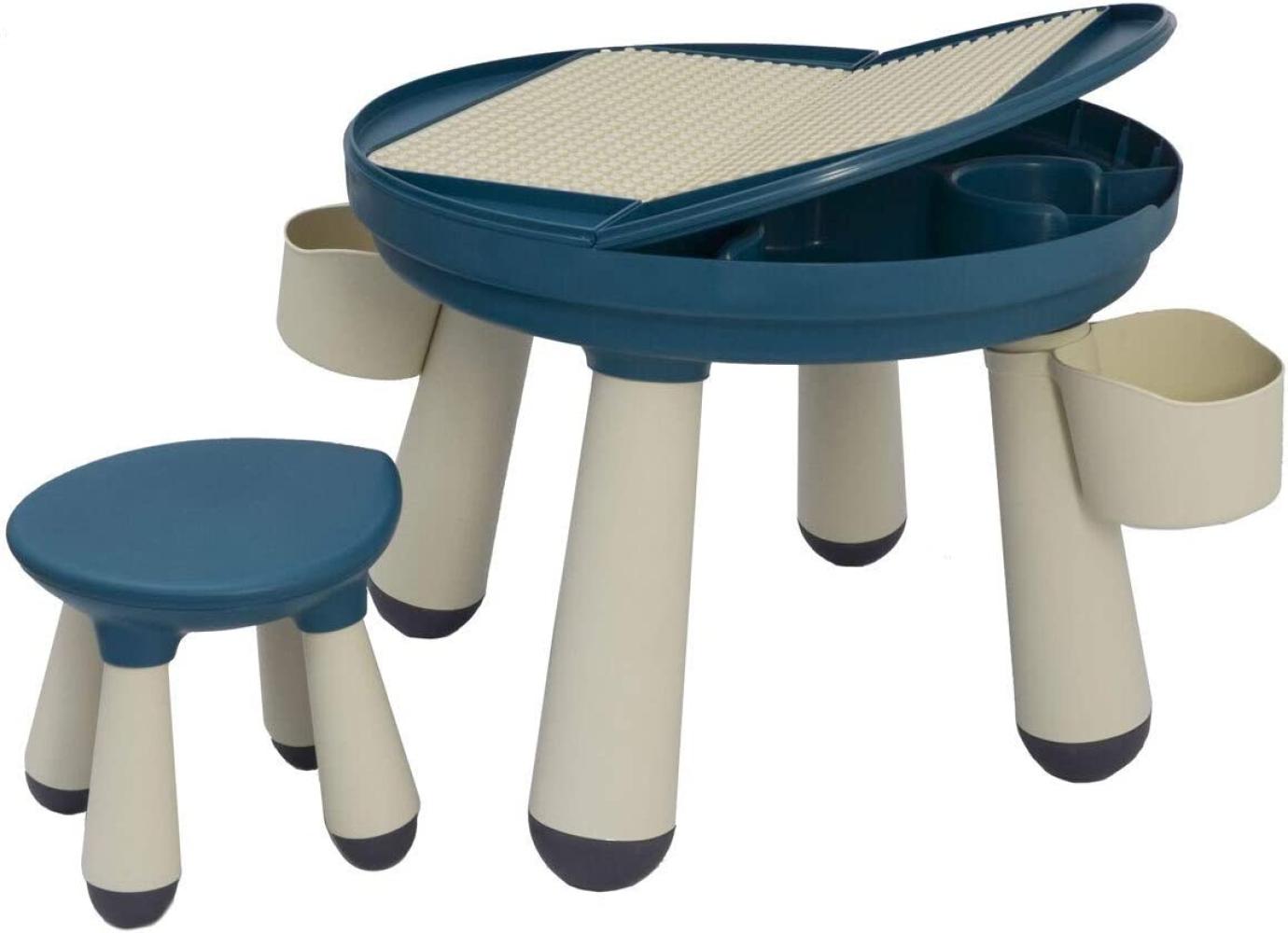 3-in-1 Kinder Spieltisch kompatibel mit LEGO DUPLO - Kindertisch mit Stuhl ab 1 Bild 1